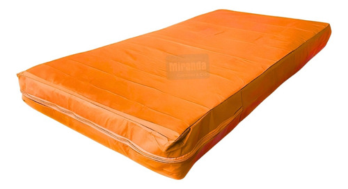 Capa Colchão Berço Mini Cama Impermeável Com Zíper Laranja