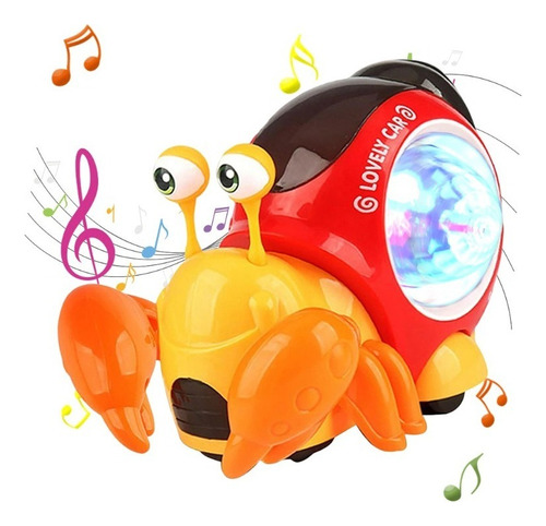 Brinquedos Eletrônico Joaninha Com Música E Luzes Cor Caranguejo