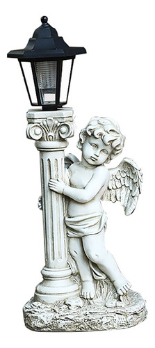 Pilar Romano, Estatua De Ángel, Luz Solar Para Patio, Decora