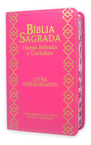 Bíblia Com Harpa Feminina/masculina Hipergigante Pink Linda