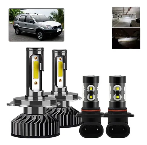 For Kit De Focos Led H4 9006 Luz Alta/baja/niebla Para ford