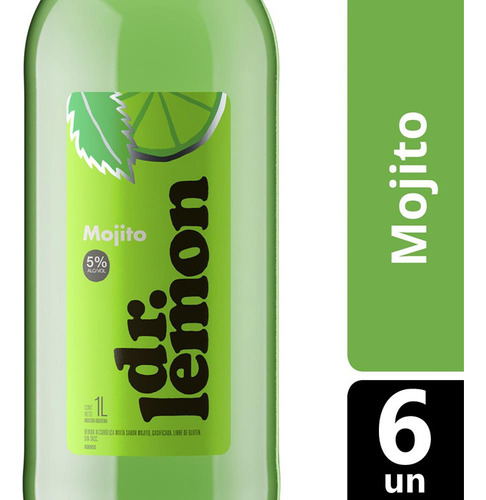 Dr Lemon Mojito Xl Botella X 1 Lt X6