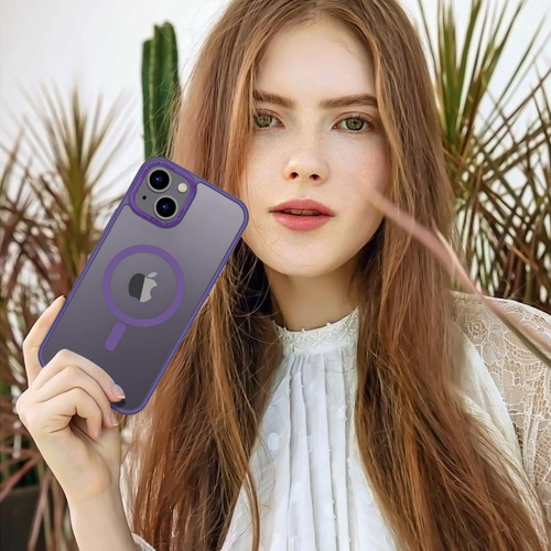 Anuck Para iPhone 15 Plus Case De Teléfono Magnético Con Tpu
