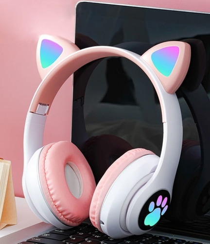 Auriculares Inalámbricos Bluetooth Orejas De Gato Led