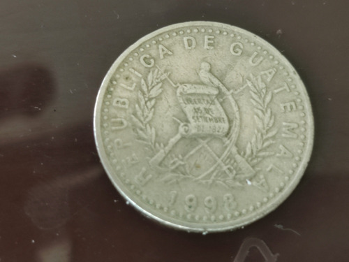 Moneda De 0.25 Ctv De Guatemala 