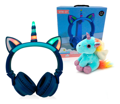 Aubricularess Inalambricos Bluetooth Infaltil Nena Unicornio Azul