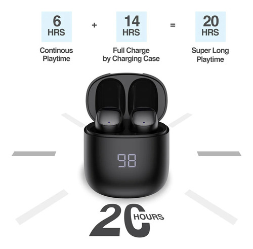 Auriculares Inalámbricos Earbuds Argom SkeiPod E66 Negro