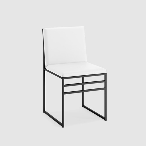 Silla De Comedor- Estilo Industrial De Hierro- Negro