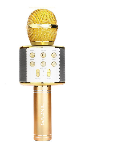 Microfono Karaoke Con Parlante Recargable Inalambrico Gadnic