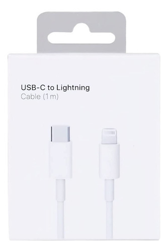 Cable Cargador Usb Tipo C Para Iphone Carga Y Datos De 2mts Blanco