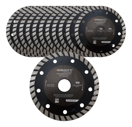 15x Discos Turbo 4.3/8 Menegotti P/serra Mármore Diamantado