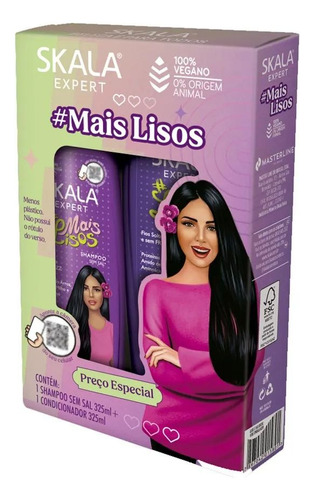 Skala Mais Lisos Shampoo Acondicionador Vegano Cabello Lacio