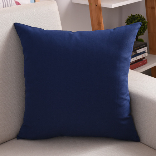 Fundas De Almohada Lino A Rayas Azul Oscuro Navidad 6 Piezas