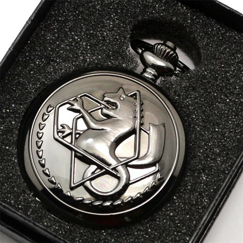 Reloj De Bolsillo Fullmetal Alchemist Cosplay Plateado Fma