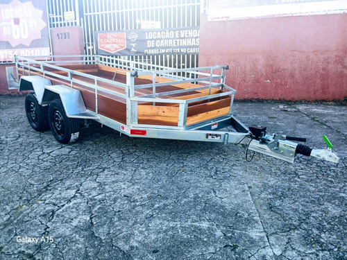 Carretinha Trucada Reforcada Com Freio A Disco De 3m X 1,50