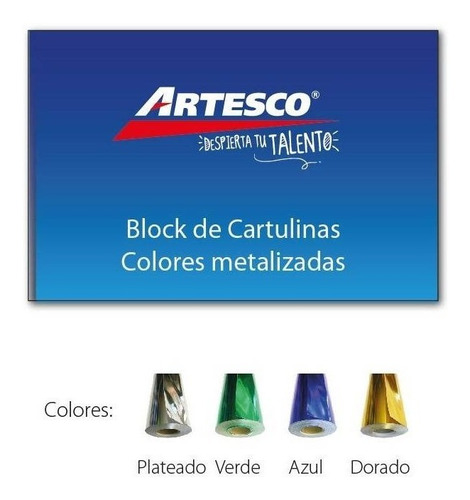 Block Cartulina Metalizada Artesco X10 Hojas