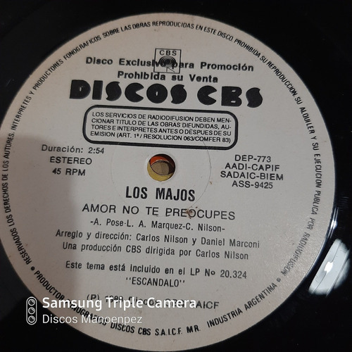 Simple Los Majos Discos Cbs C12