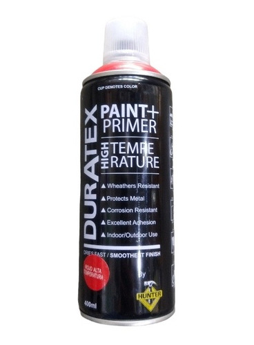 Pintura Spray Para Alta Temperatura Rojo 1000gr 400cc Durate
