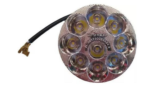 Bombillo De Faro Redondo 9 Led Motos