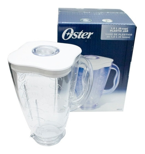 Vaso Licuadora Oster Plástico Original Clásico 1,25 L + Tapa