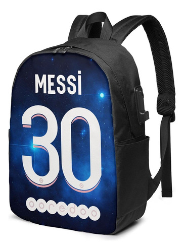 Paris Psg #30 Messi 2021 Adulto Jovene Mochila Estudiante