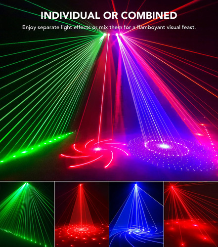 Luz De Dj 6 En 1 Dmx Máquina De Espectáculo Y Soporte