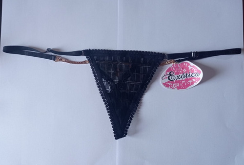 Set X 3 Tangas De Encaje Pedrería,mujer