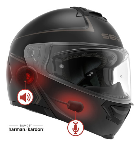 Casco Sena Impulse Dot, Modular, Con Bluetooth, Color Blanco