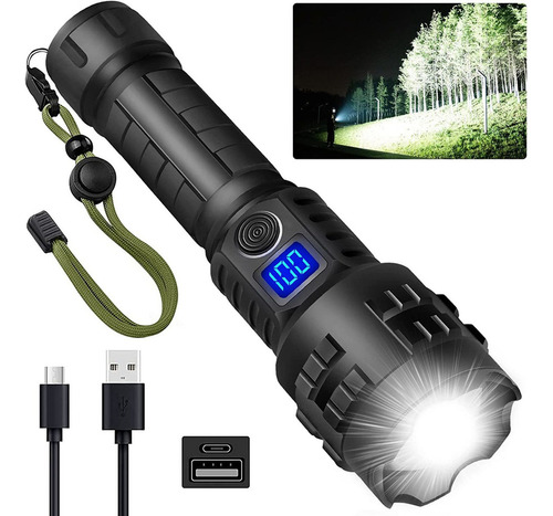 // Linterna 100000 Lumen Linternas Tácticas Recargables Y