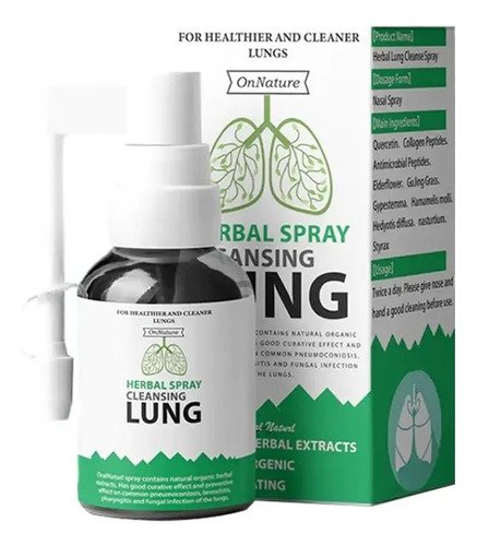 Spray Bucal Herbs Organic Para Limpiar Los Pulmones Y La Gar