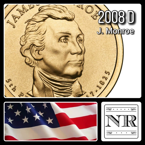 Estados Unidos - 1 Dolar - Año 2008 D - Km #426 - Monroe