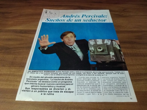 (p208) Andres Percivale * Clippings Revista 2 Pgs * 1980