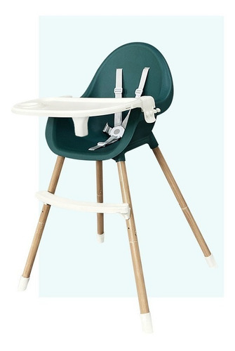 Baby Pops Nordic silla de comer bebe 2 en 1 premium color Verde/Petróleo
