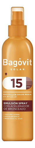 Acelerador Bronceado Bagovit Spray Solar Fps15