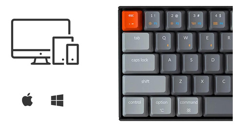 Teclado Do Teclado K6 65% Compacto 68 Teclado Para Jogos Sem