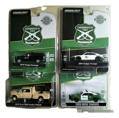 Pack Replicas Autos Carabineros De Chile 1:64 