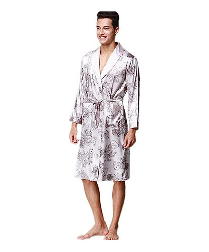 Seda Verano Y Otoño Satén Kimono Batas