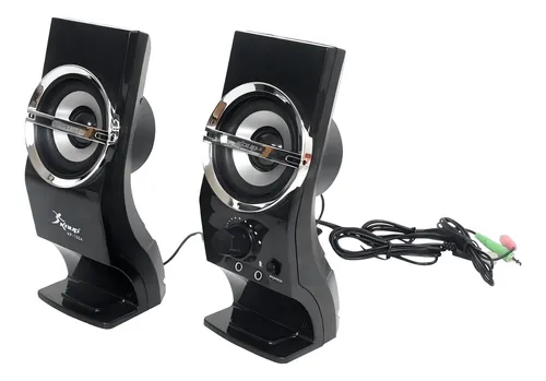 Caixa De Som Mini Auto Falante Notebook Pc Knup Kp-7024 5w Cor Preto 127/220v