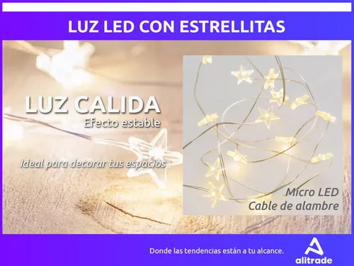 Luces Led Decorativas 3 Metros Luz Cálida A Pilas