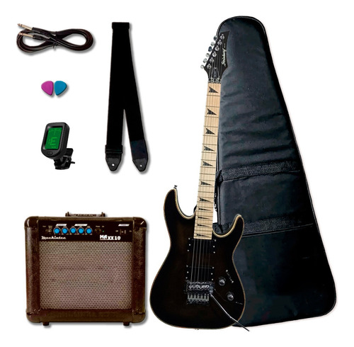 Guitarra Strinberg Sgs250 Sgs-250 Tbk Kit Com Amp Luxo