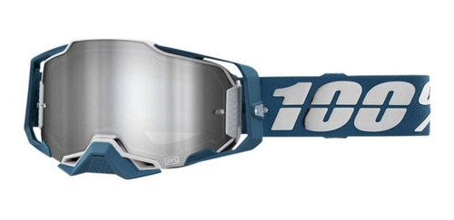 Goggles Motocross Downhill 100% Armega Albar Flash Plata 