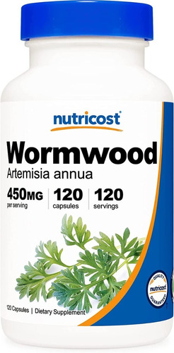 Wormwood 450mg Artemisia Ajenjo 120 Caps Nutricost Imp Usa