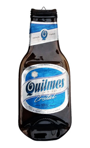 Botella Prensada De Cerveza Quilmes
