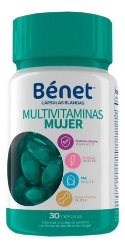 Multivitaminas Mujer Benet X 30 Capsulas