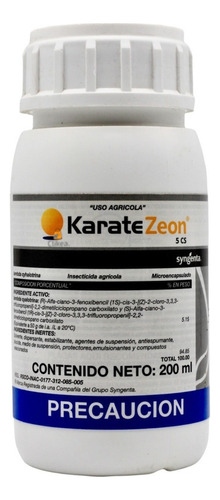 Karate Zeon 5 Cs Insecticida Agricola 200 Ml