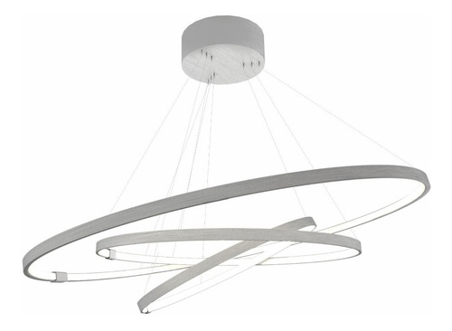 Imagen 2 de 10 de Lampara Colgante Triple Anillos Led Moderna 30-44-60 80w