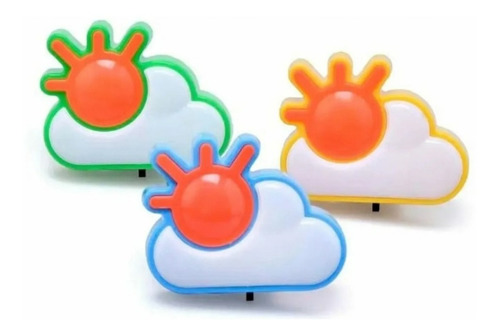 Luz De Noche Velador De Pared Enchufe Infantil Led Sol