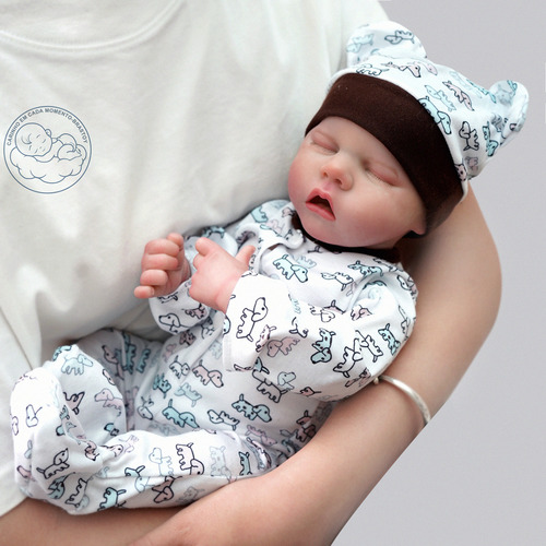 Brastoy Bonecas Bebe Reborn Pintada Silicone Menino Boneco 48cm