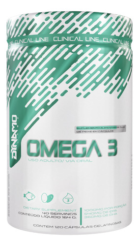 Ômega 3 120 Soft Caps Linha Clinical Dynamo Labz Sabor Sem Sabor