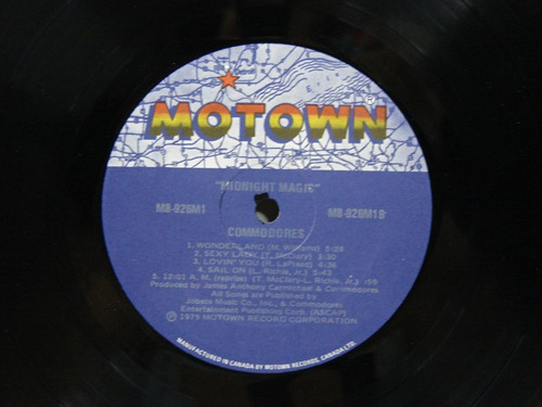 Vinilo Commodores Midnight Magic 1979 Ed Canadá (Usado)